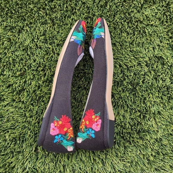 NEW Nine West Floral Embroidered Speak Up Flats - Picture 5 of 8
